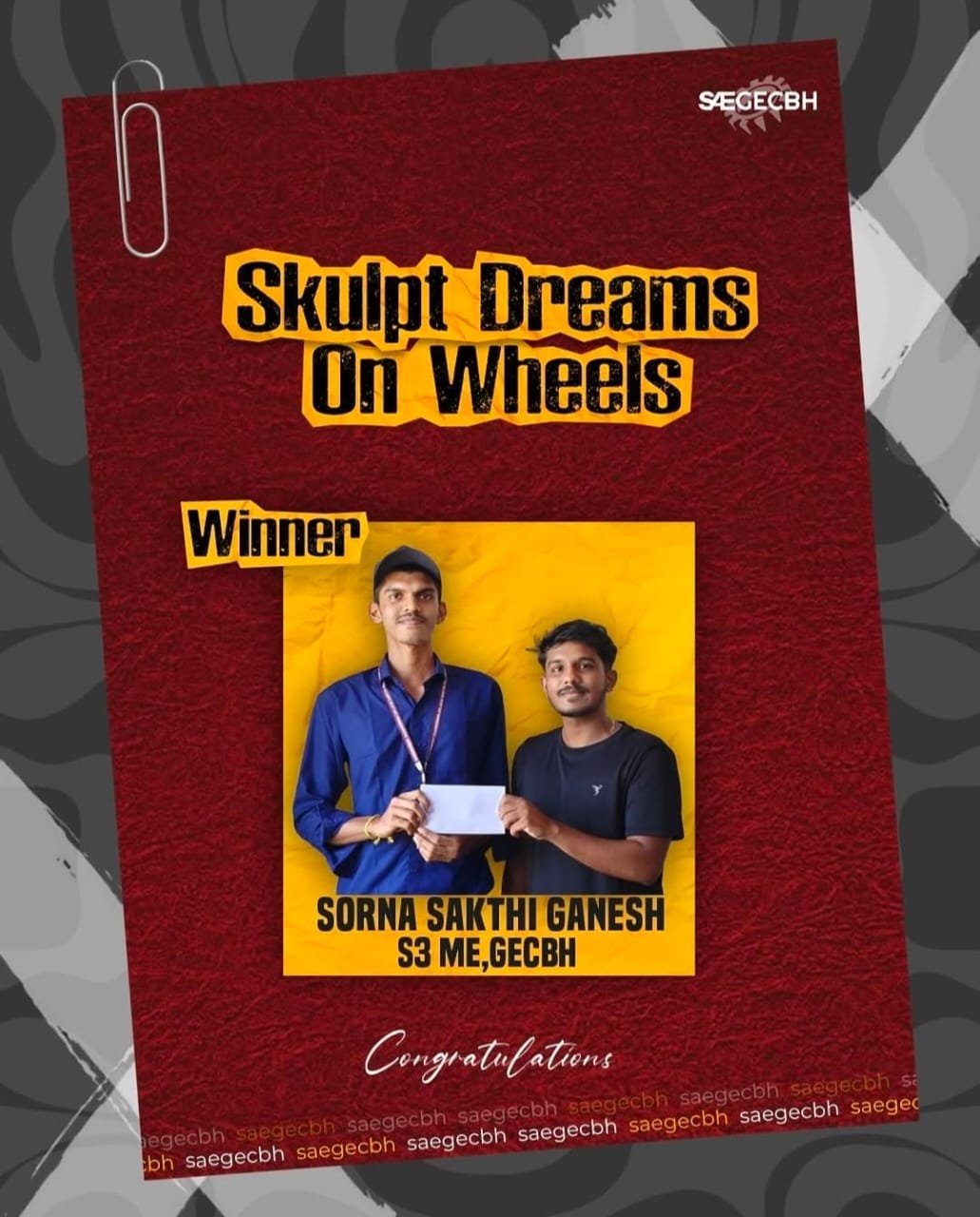 Sculpt Dreams on Wheels Winners