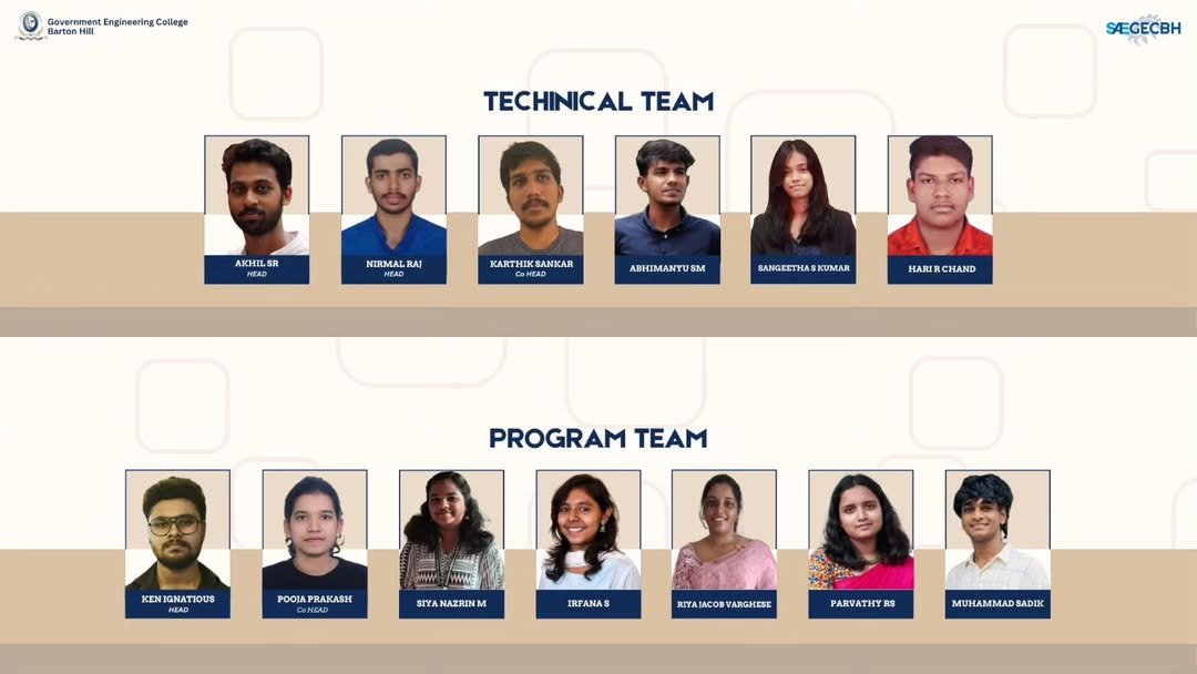 Technical & Program Team Banner